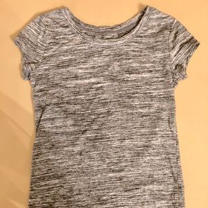 Justice Girls gray/black heather short sleeve tee